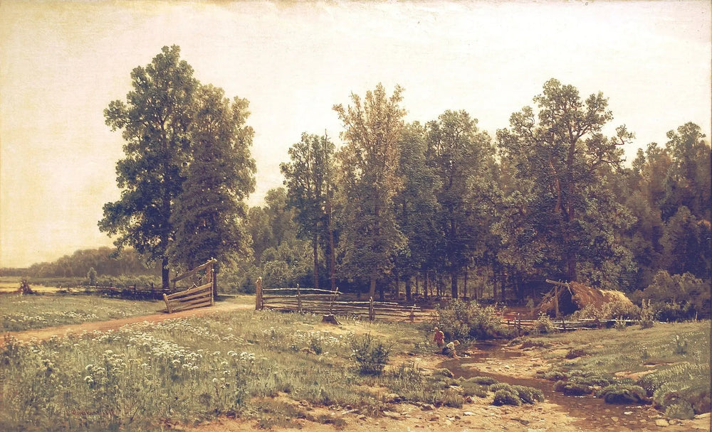 Aux abords de la forêt de chênes - Ivan Chichkine image 1 reproduction artisanale de tableau