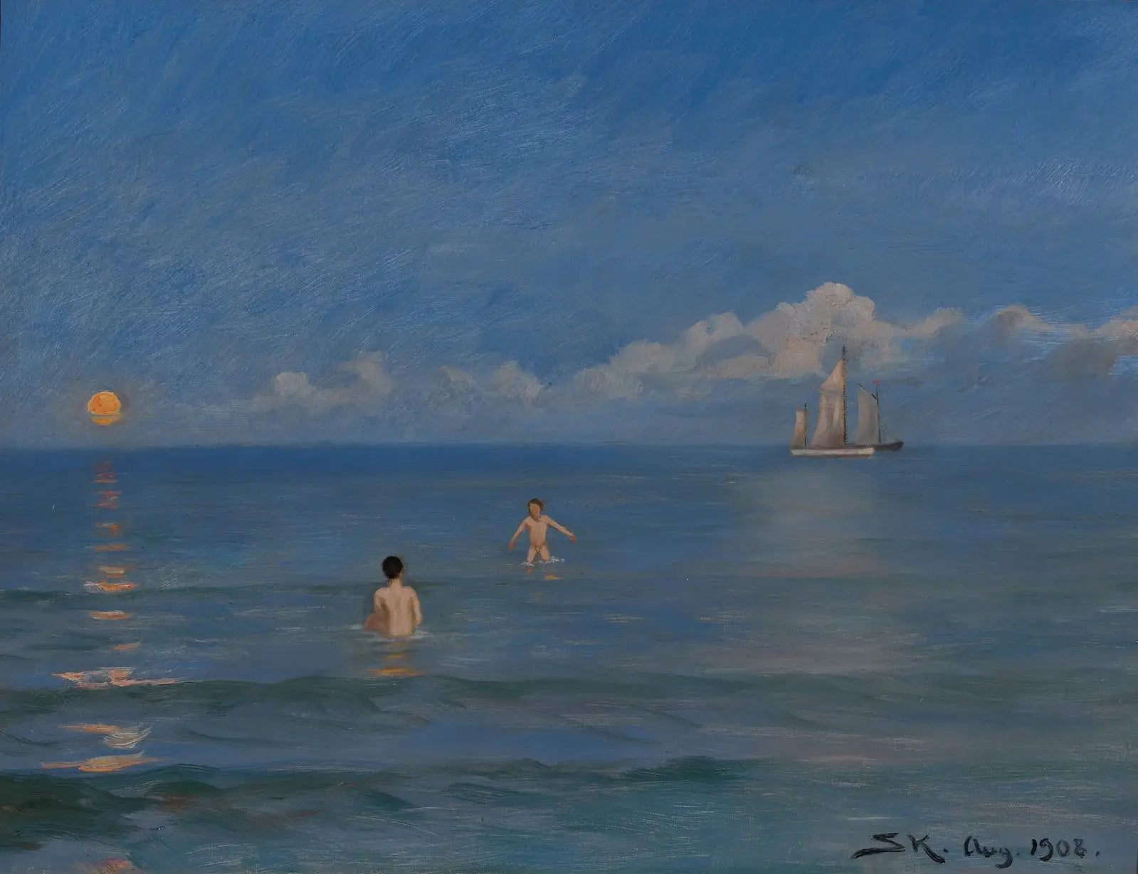 Badende drenge - Peder Severin Krøyer image 1 reproduction réalisée par Alpha Reproduction