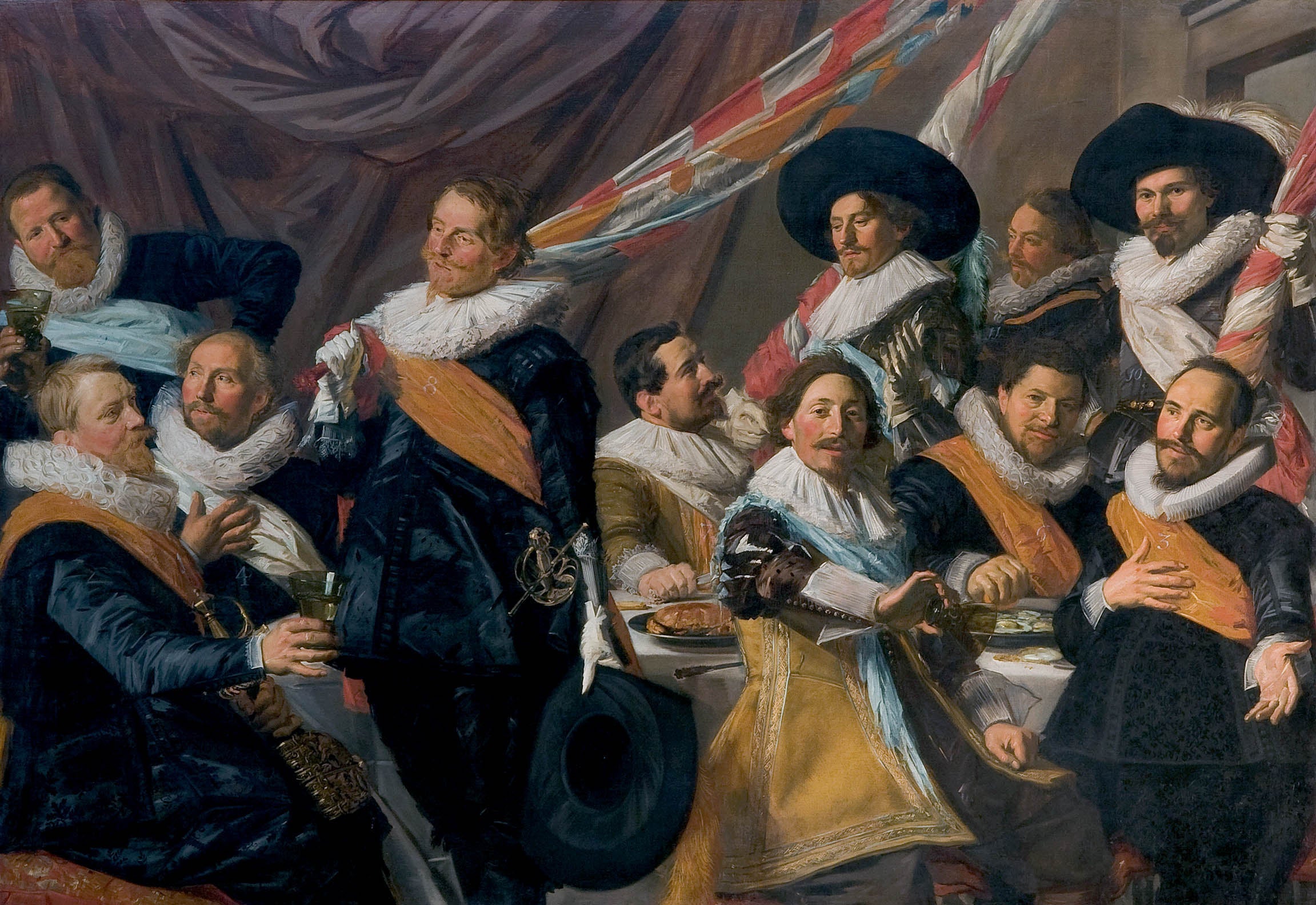 Banquet des officiers du corps des archers de Saint-George Haarlem 1627 - Frans Hals - Alpha Reproduction