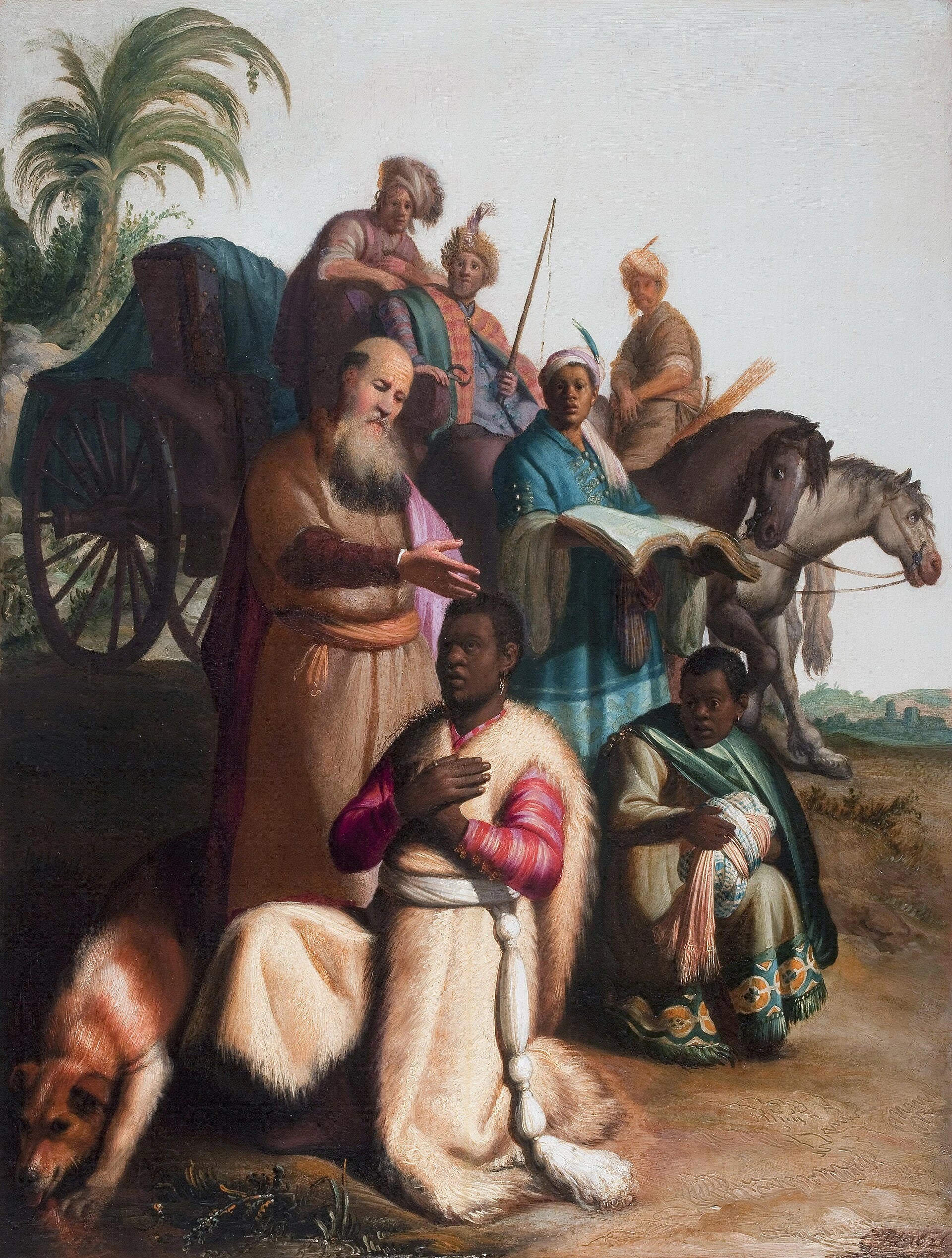 Le Baptême de l’eunuque — Rembrandt