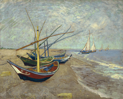 Reproduction du tableau « Barques aux Saintes-Maries - Vincent van Gogh » par Alpha Reproduction en peinture à l’huile