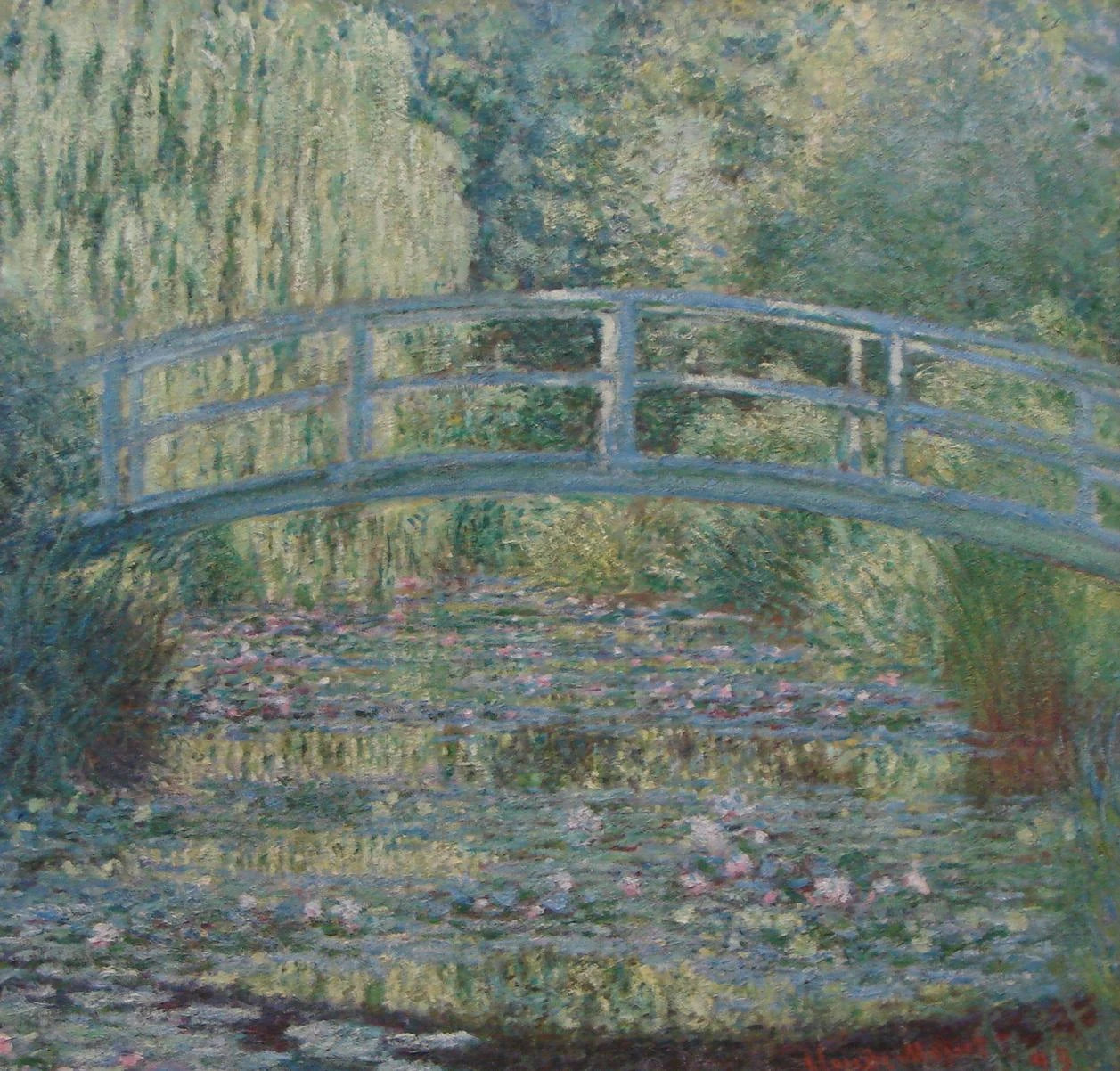 Photographie réelle du Bassin aux nymphéas, harmonie verte au Musée d’Orsay – Claude Monet W1515