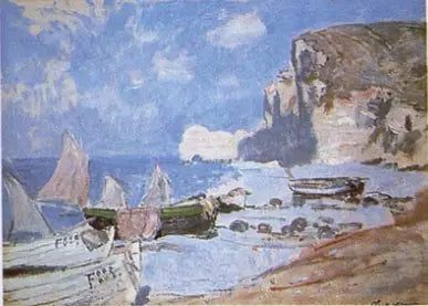 Рыболовные лодки, Этрета - Клод Моне