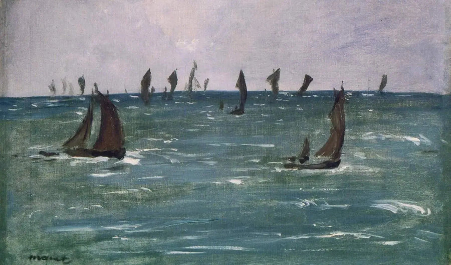 Корабли в море, залив Гаскони - Эдвард Мане