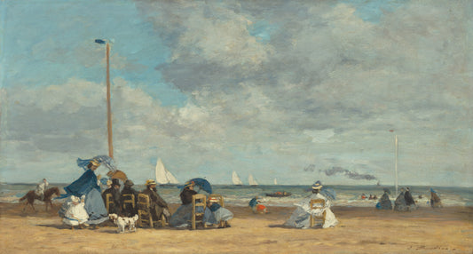 🌊 Пляж в Трувиле – Эжен Буден (1860-е годы)
