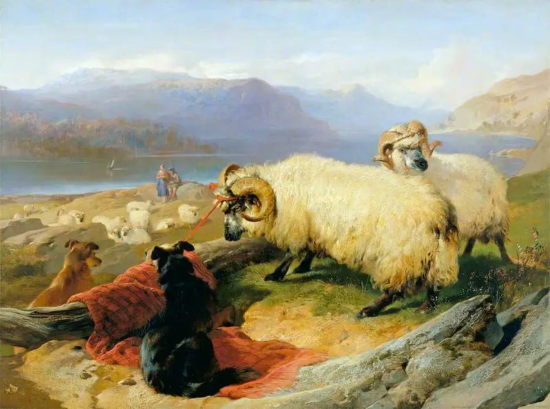 Béliers attachés - Edwin Henry Landseer - Alpha Reproduction