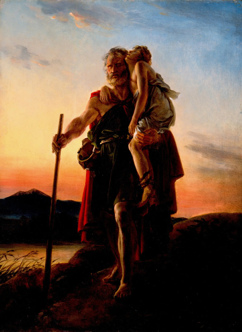 Белиазар держит свой путеводитель, укушенный змеёй - Франсуа Жерар