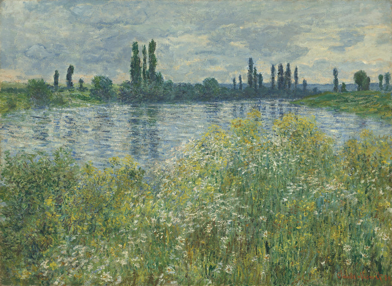 Берега Сены в Vétheuil W597 - Клод Моне