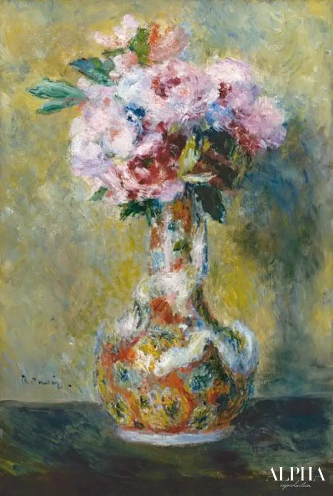 Bouquet dans un vase - Pierre-Auguste Renoir - Reproductions de tableaux et peintures haut de gamme