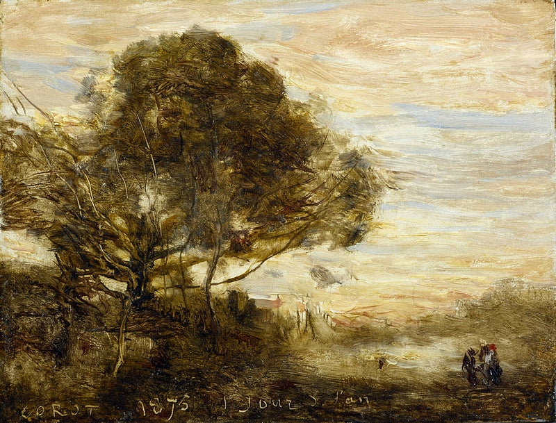 Bouquet d’arbres au bord de l’eau - Jean-Baptiste Camille Corot - Alpha Reproduction