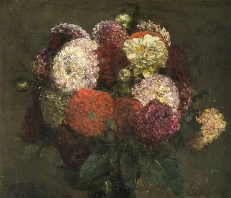 Bouquet de Dahlias - Henri Fantin-Latour - Alpha Reproduction