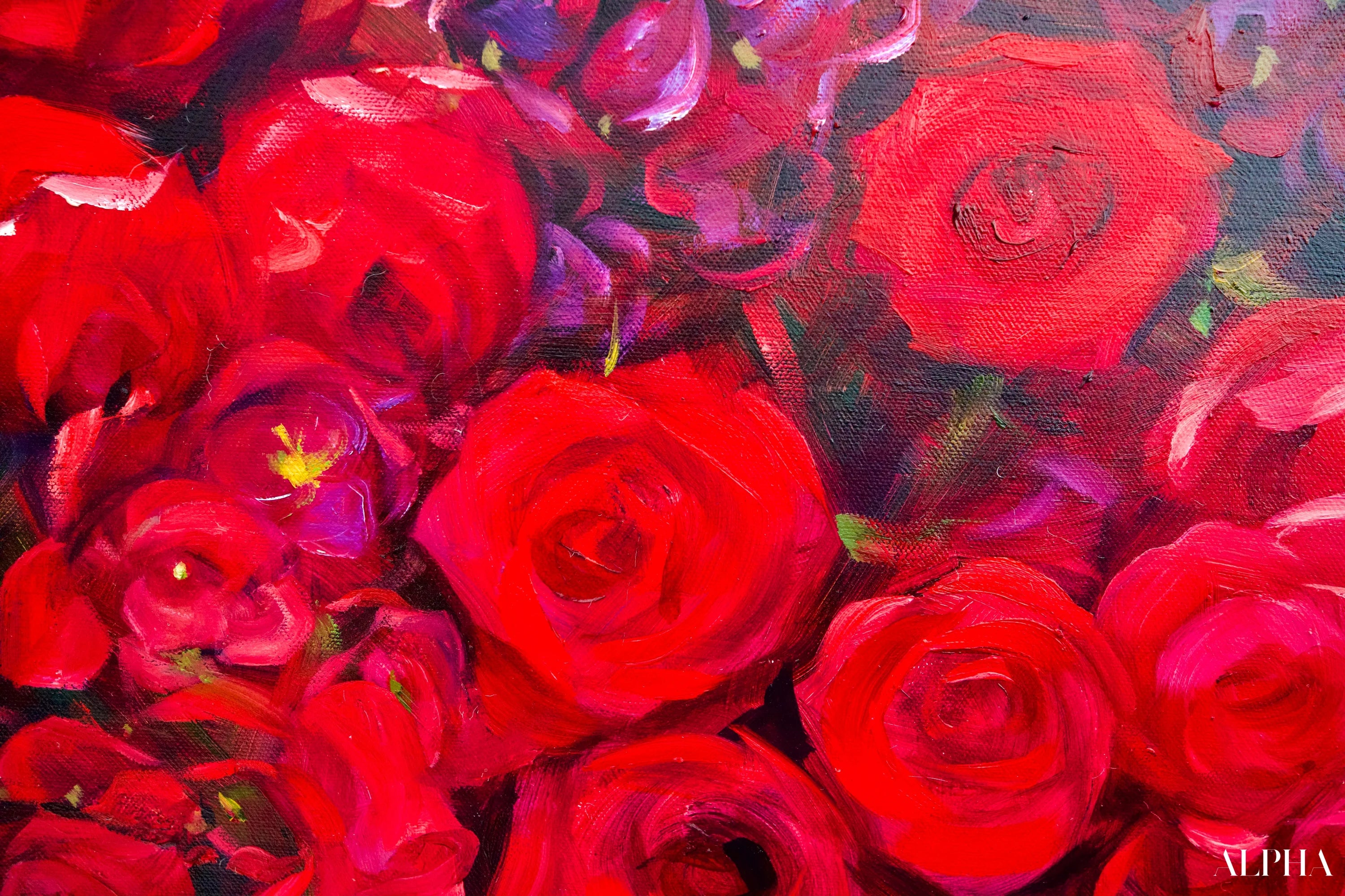 Bouquet de Rose | 100 x 130 cm Reproductions de tableaux à la peinture à l’huile