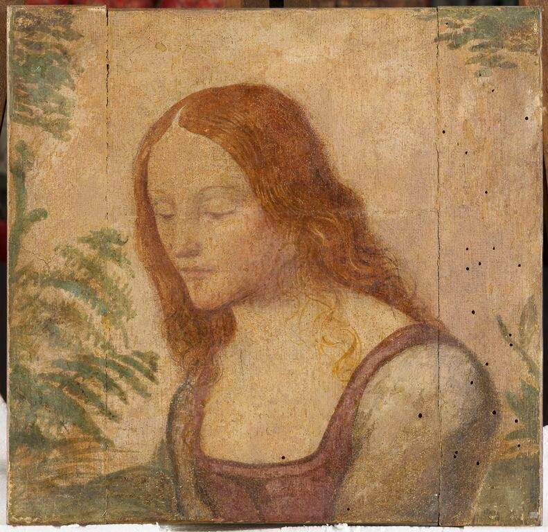 Бюст молодой девушки с распущенными волосами - Bernardino Luini