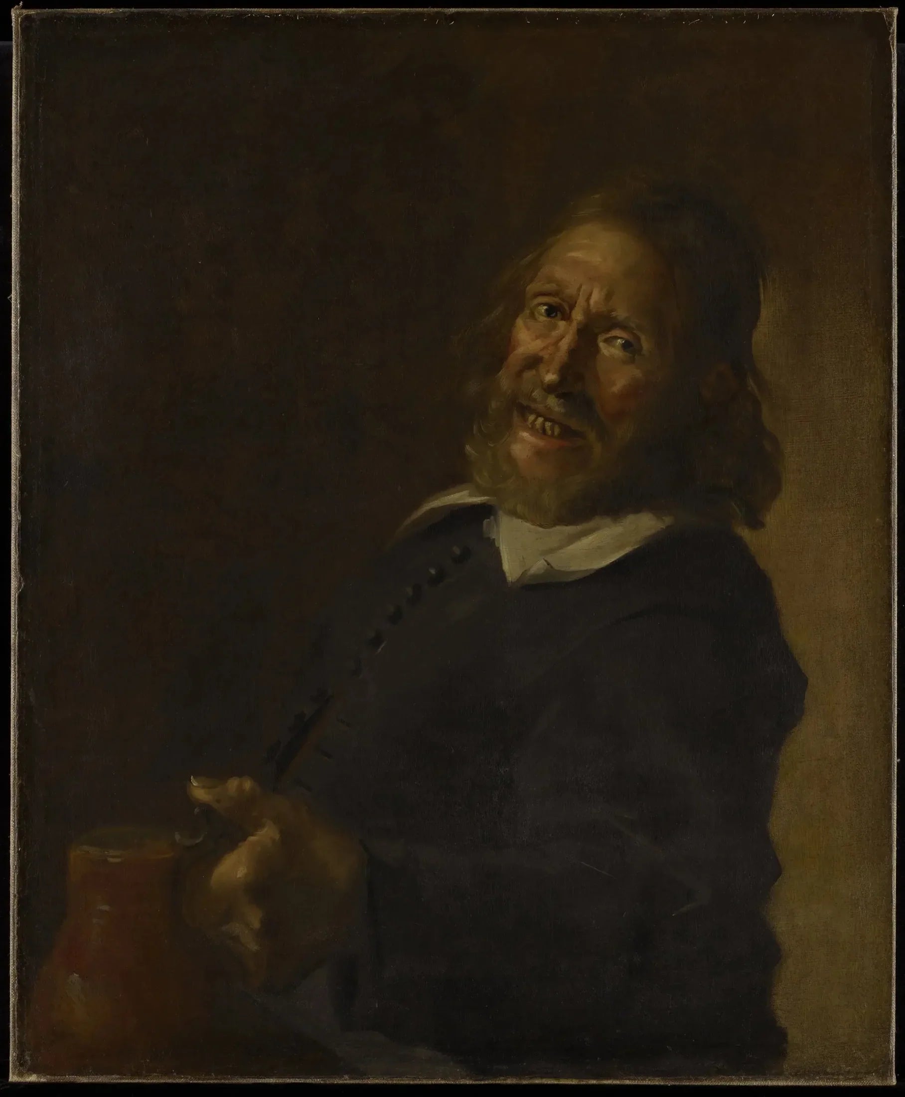 Buveur riant - Frans Hals image 1 copie peinte à la main à l’huile