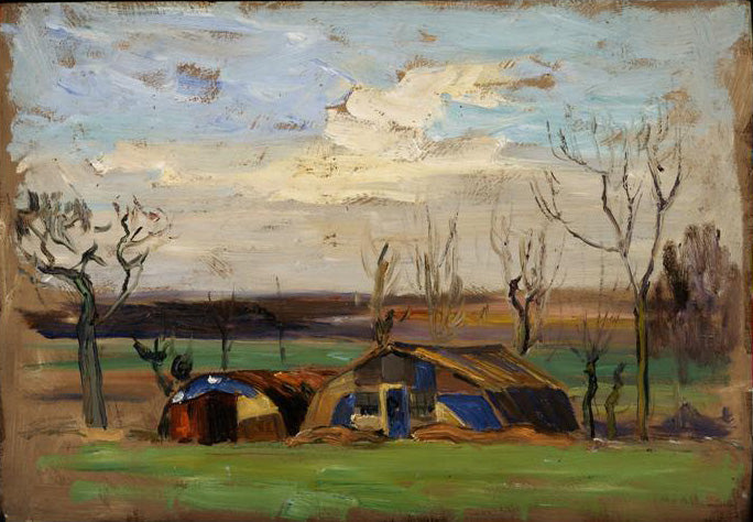 Cabanes Nissen camouflées - Maurice Galbraith Cullen