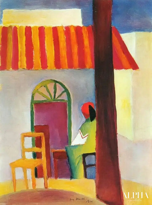 Café turc (I) - August Macke - Reproductions de tableaux et peintures haut de gamme