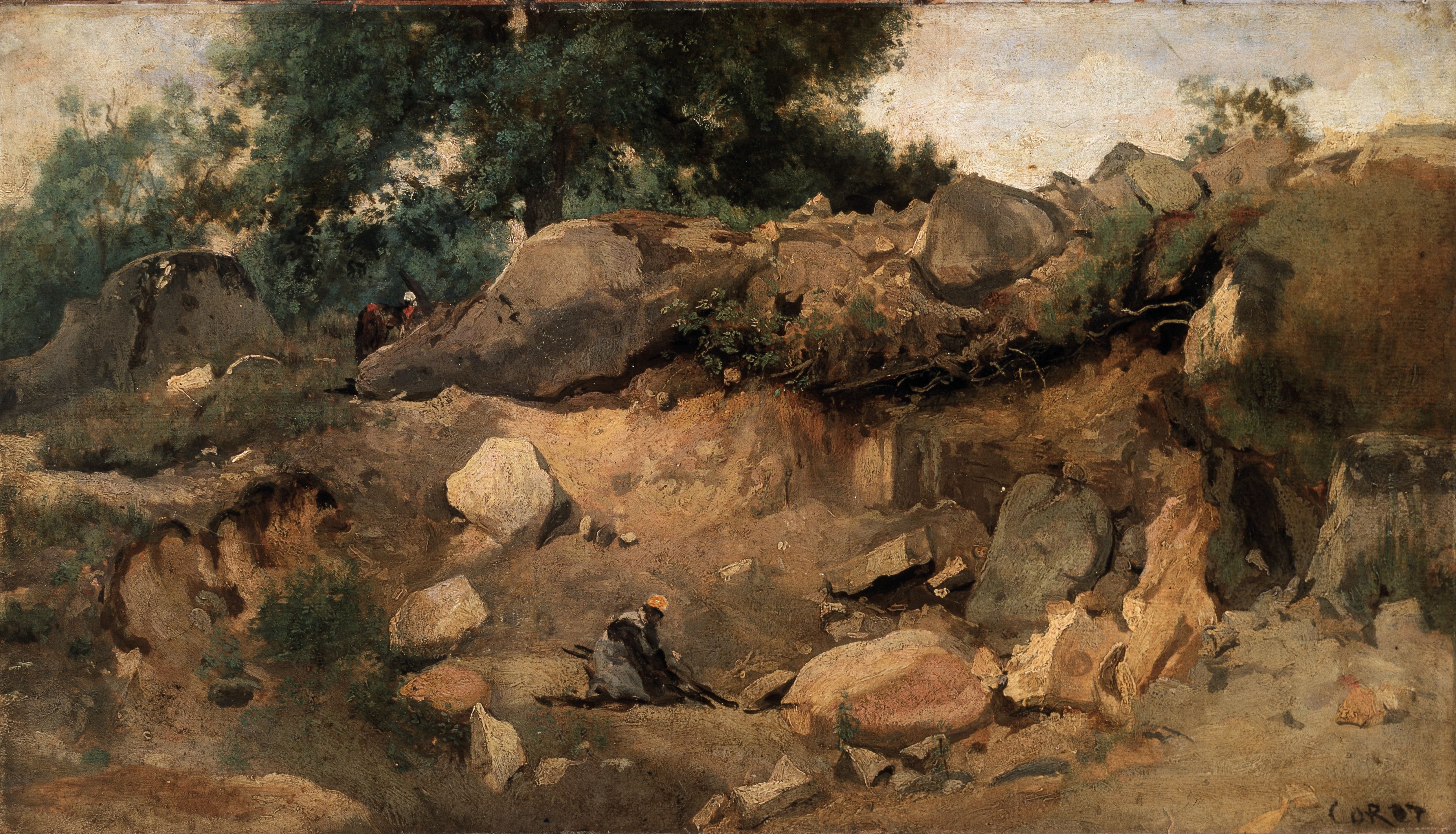 Carrière de la Chaise-Marie Fontainebleau - Jean-Baptiste Camille Corot - Alpha Reproduction