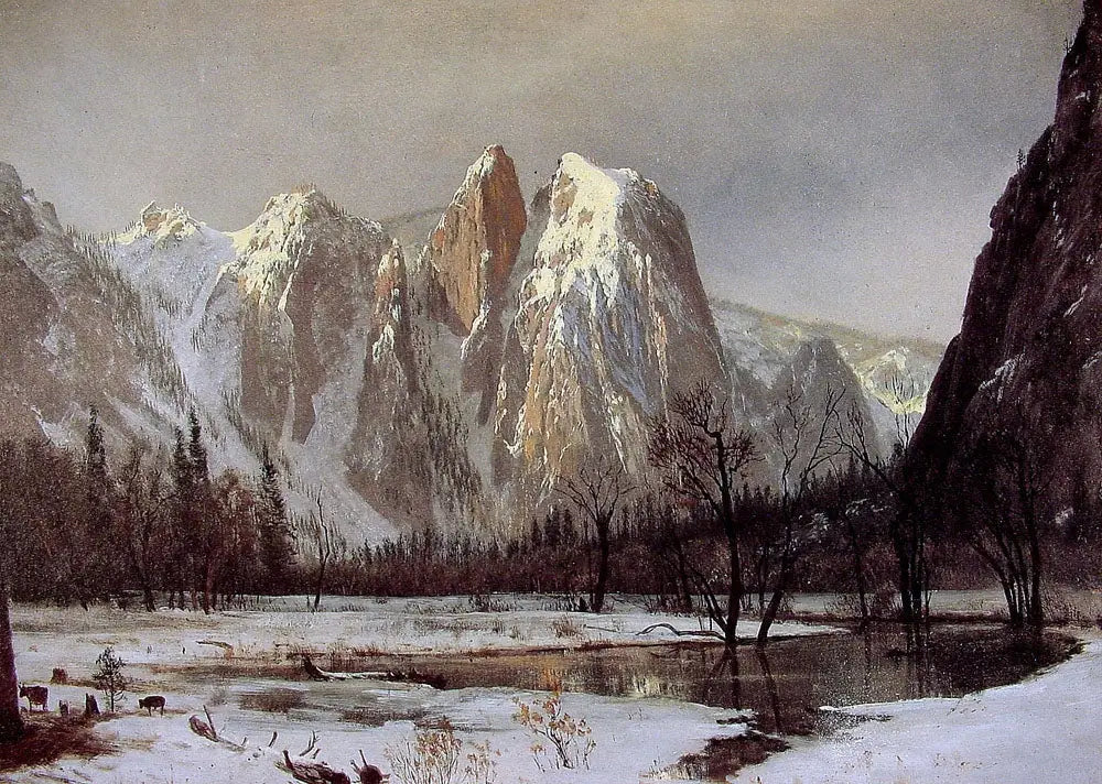 Cathedral Rock vallée de Yosemite Californie - Albert Bierstadt - Alpha Reproduction