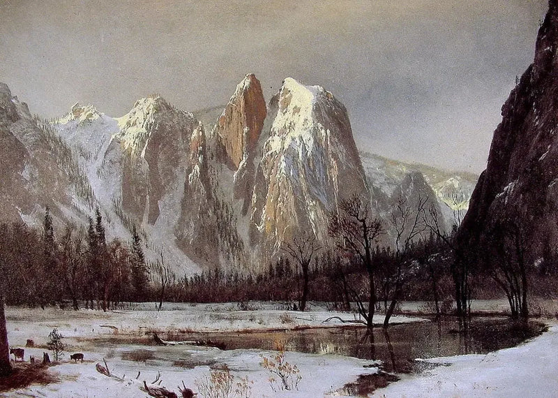 Кафедральная скала, долина Йосемити, Калифорния - Альберт Бирштадт