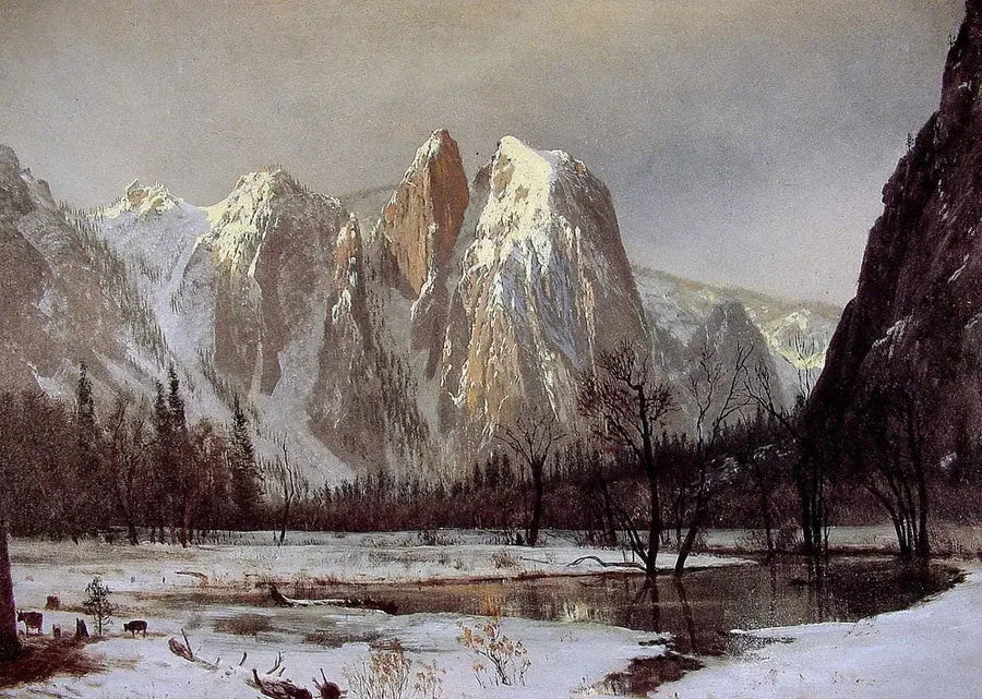 Кафедральная скала, долина Йосемити, Калифорния - Альберт Бирштадт