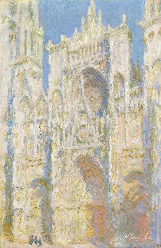 Cathédrale de Rouen, façade ouest, au soleil (W1324) - Claude Monet - Reproductions de tableaux et peintures haut de gamme