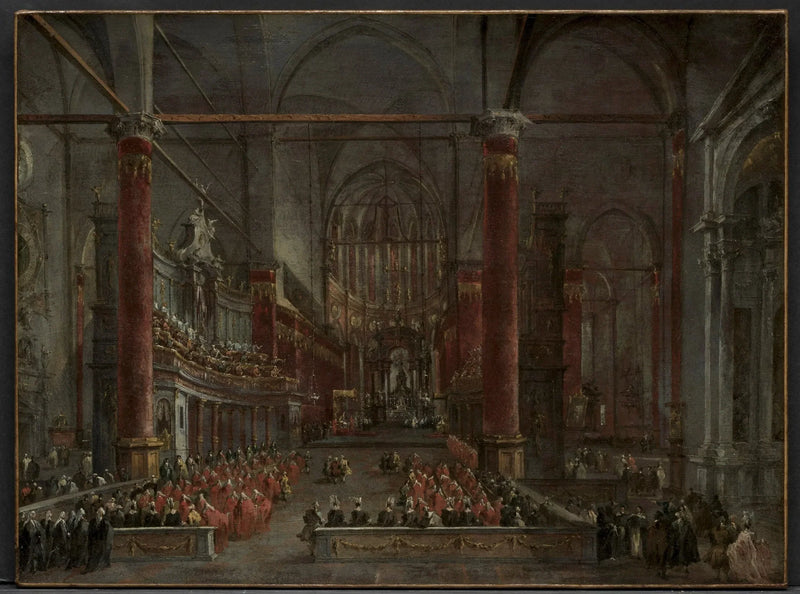Папская церемония в церкви Святого Иоанна Крестителя в Венеции, 1782 - Франческо Гварди
