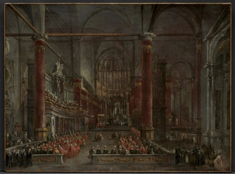 Папская церемония в церкви Святого Иоанна Крестителя в Венеции, 1782 - Франческо Гварди