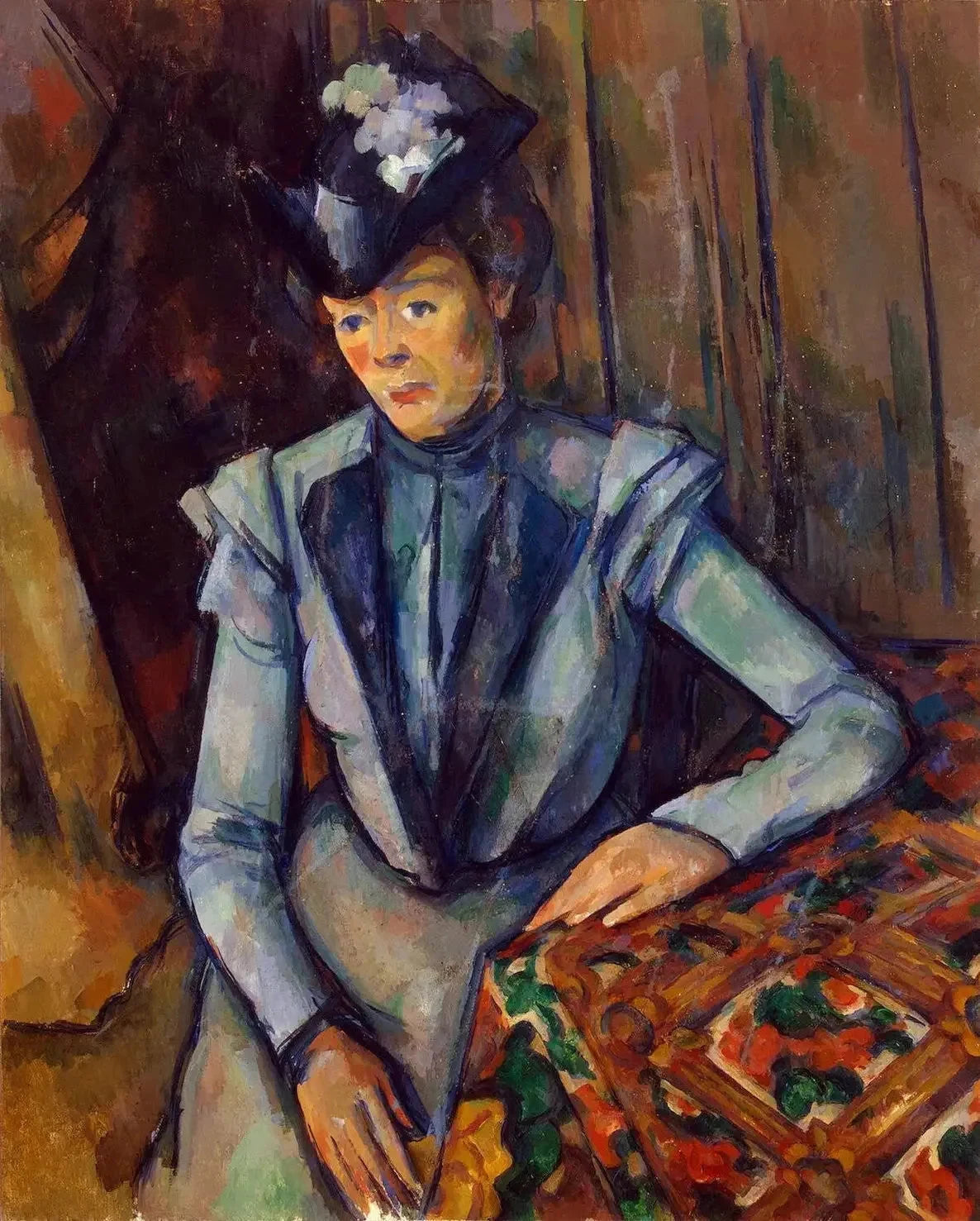 Дама в синем, около 1900-1904--- Paul Cézanne