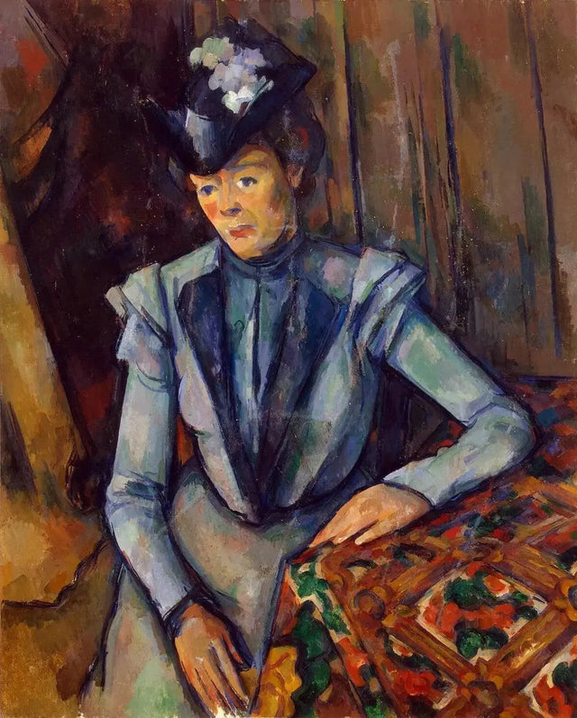 Дама в синем, около 1900-1904--- Paul Cézanne