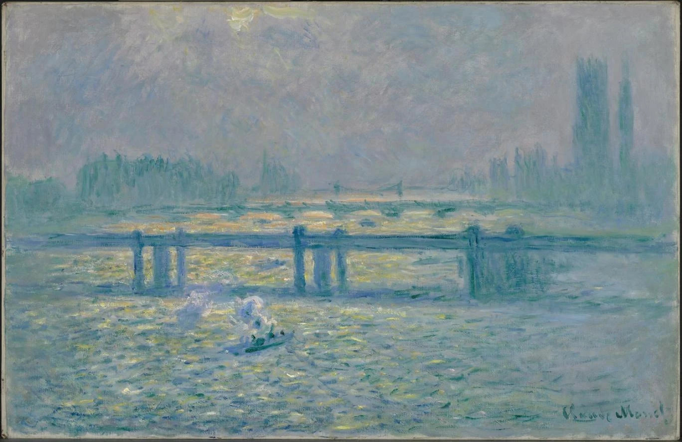 Charing Cross Bridge, Reflections on the Thames de Claude Monet, 1899–1904 – Baltimore Museum 1945.94, W1532