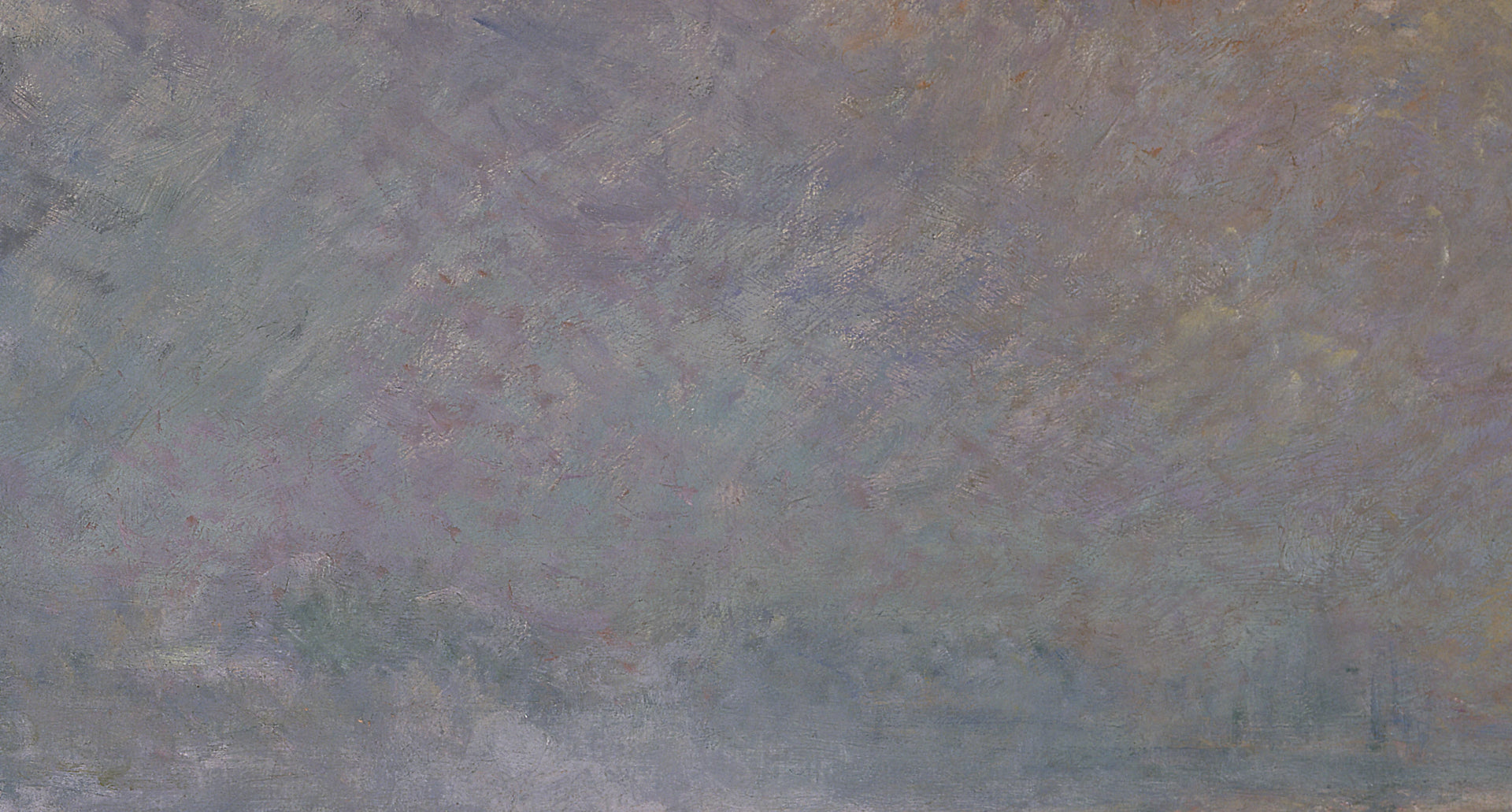 Détail du train, des fumées et du pont dans Charing Cross Bridge W1548 de Claude Monet
