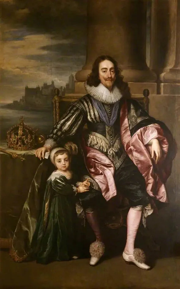 Карл I (1600-1649) и принц Карл (1630-1685) - Антуан ван Дейк