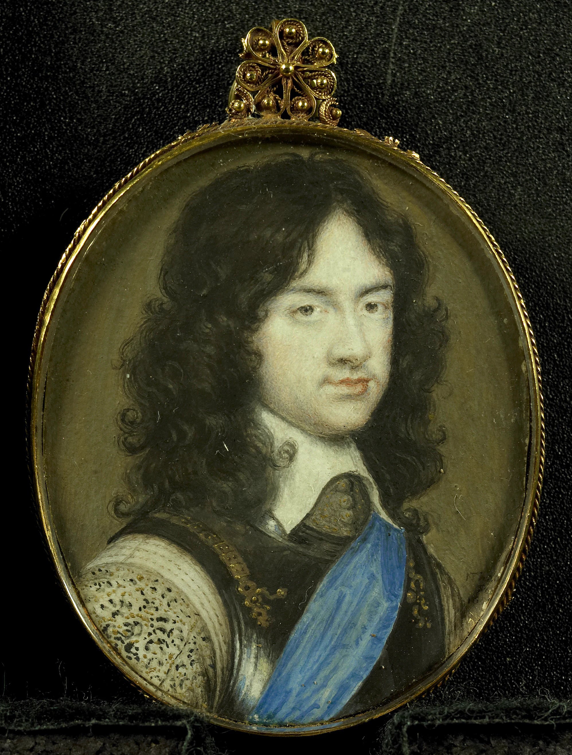 Charles Stuart (1630-85), prince de Galles. Le futur roi Charles II d'Angleterre - Adriaen Hanneman