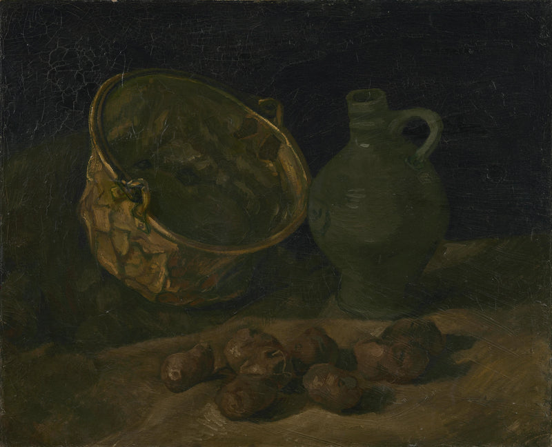 Натюрморт с котлом и латунным кувшином - Vincent van Gogh