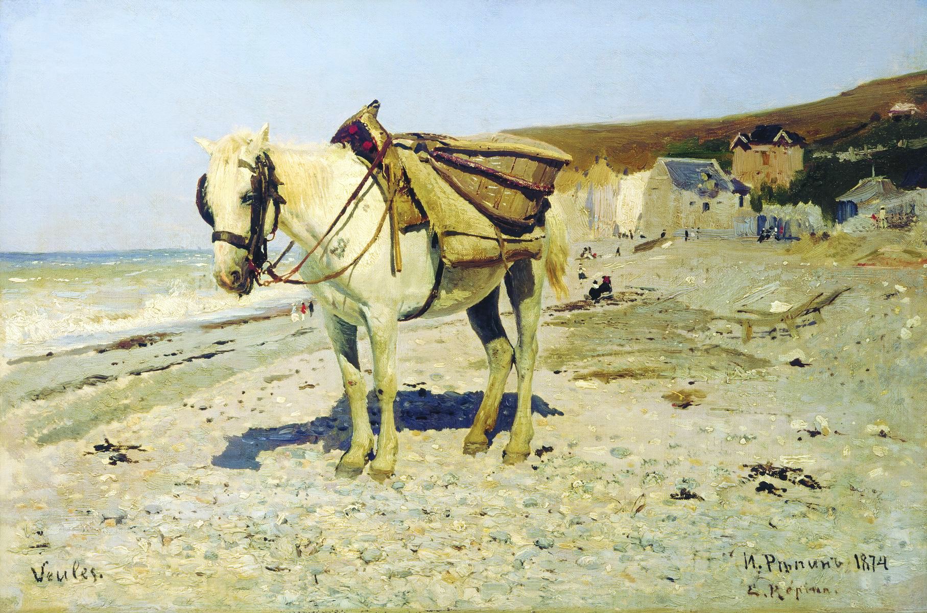 Cheval pour le ramassage des galets à Veules-les-Roses - Ilya Repin - Alpha Reproduction