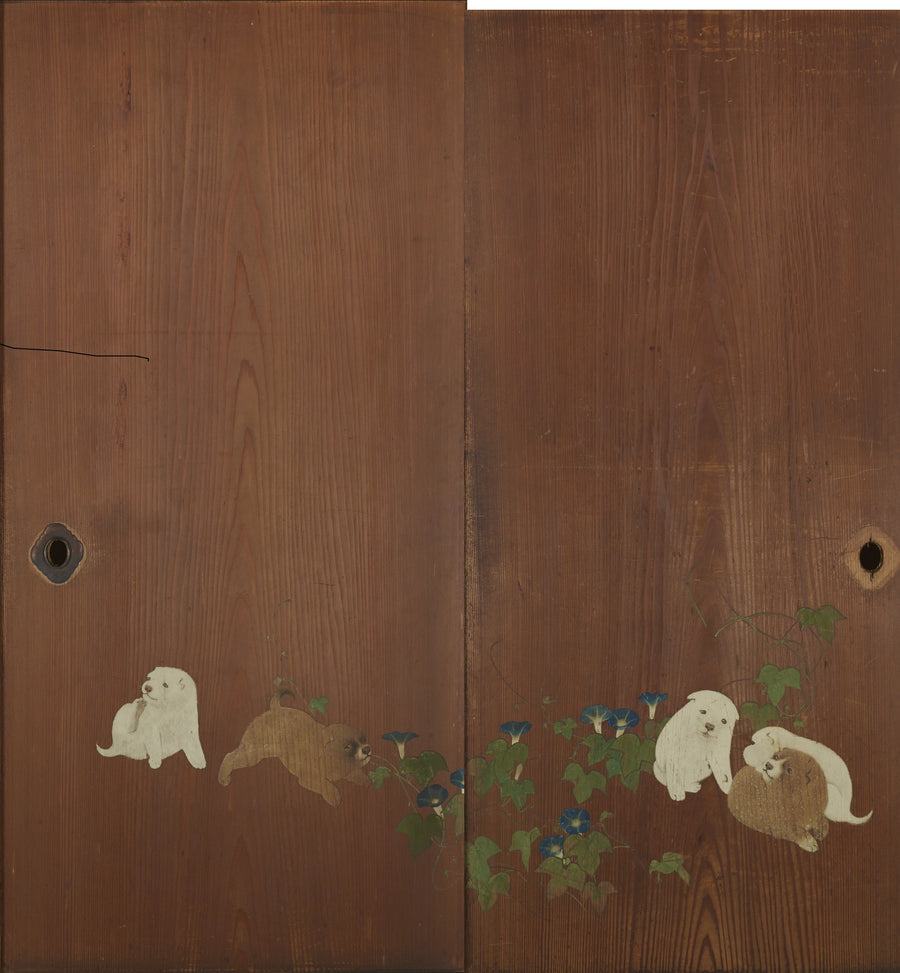 Chiots et volubilis, Maruyama Ōkyo, 1784