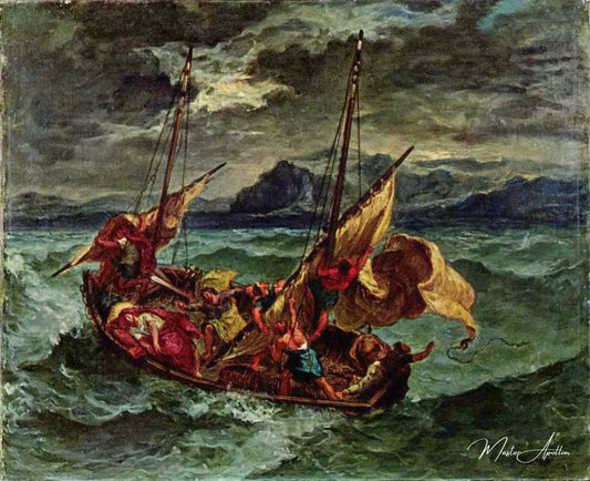 Christ sur la mer de Galilée - Eugène Delacroix - Reproductions de tableaux et peintures haut de gamme