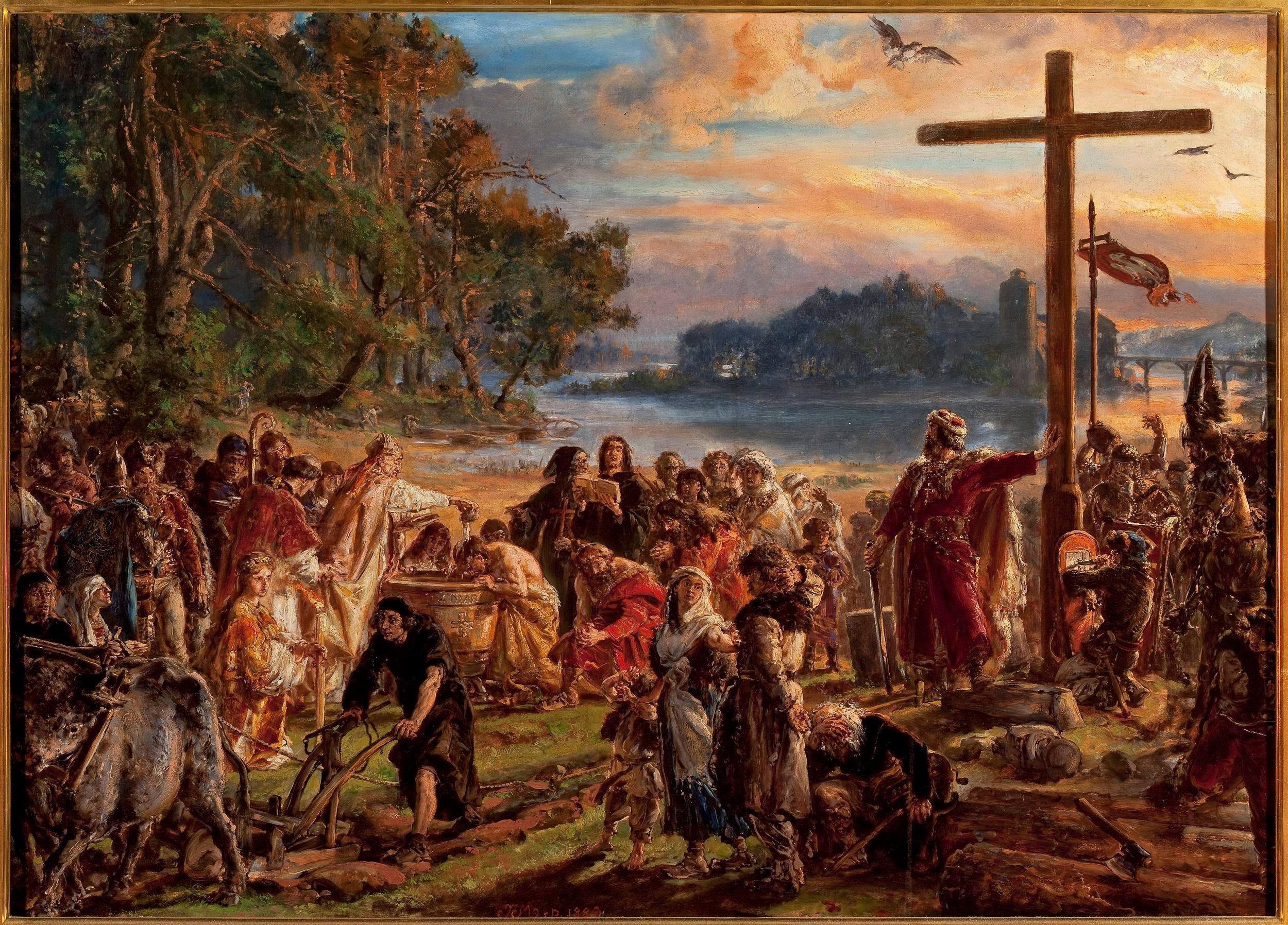 Christianisation de la Pologne 966 après JC. - Jan Matejko - Alpha Reproduction