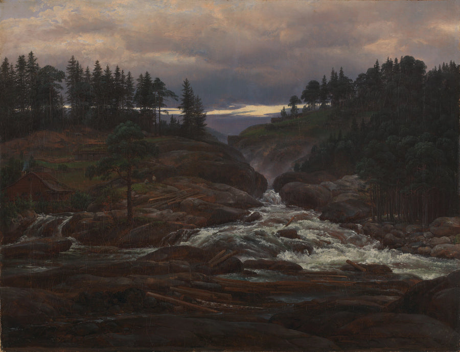 Les chutes inférieures du Labrofoss - Johan Christian Dahl