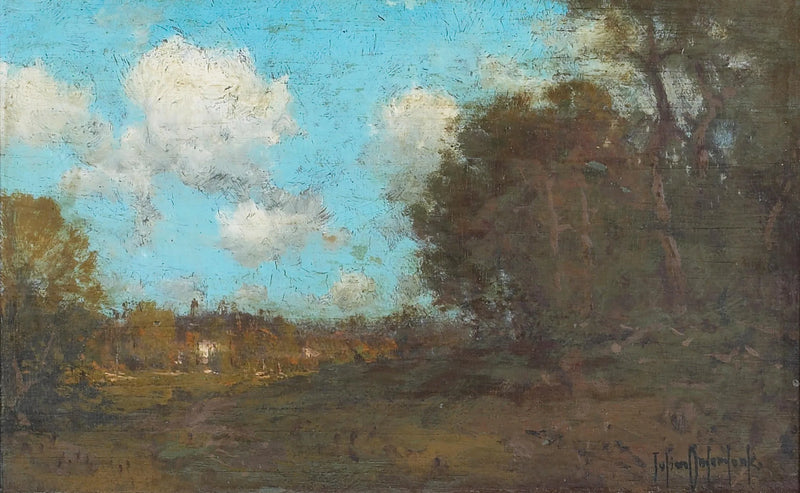 Голубое небо над лесным пейзажем - Julian Onderdonk