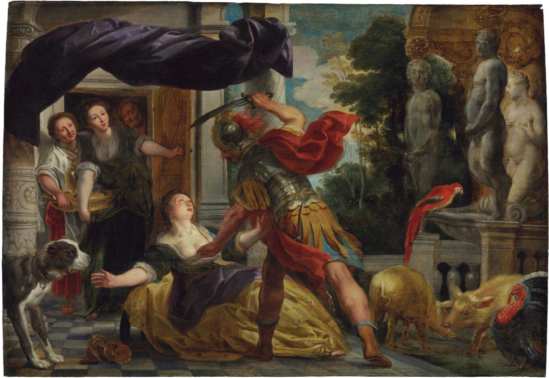 Circé et Ulysse - Jacob Jordaens image 1 reproduction artisanale de tableau