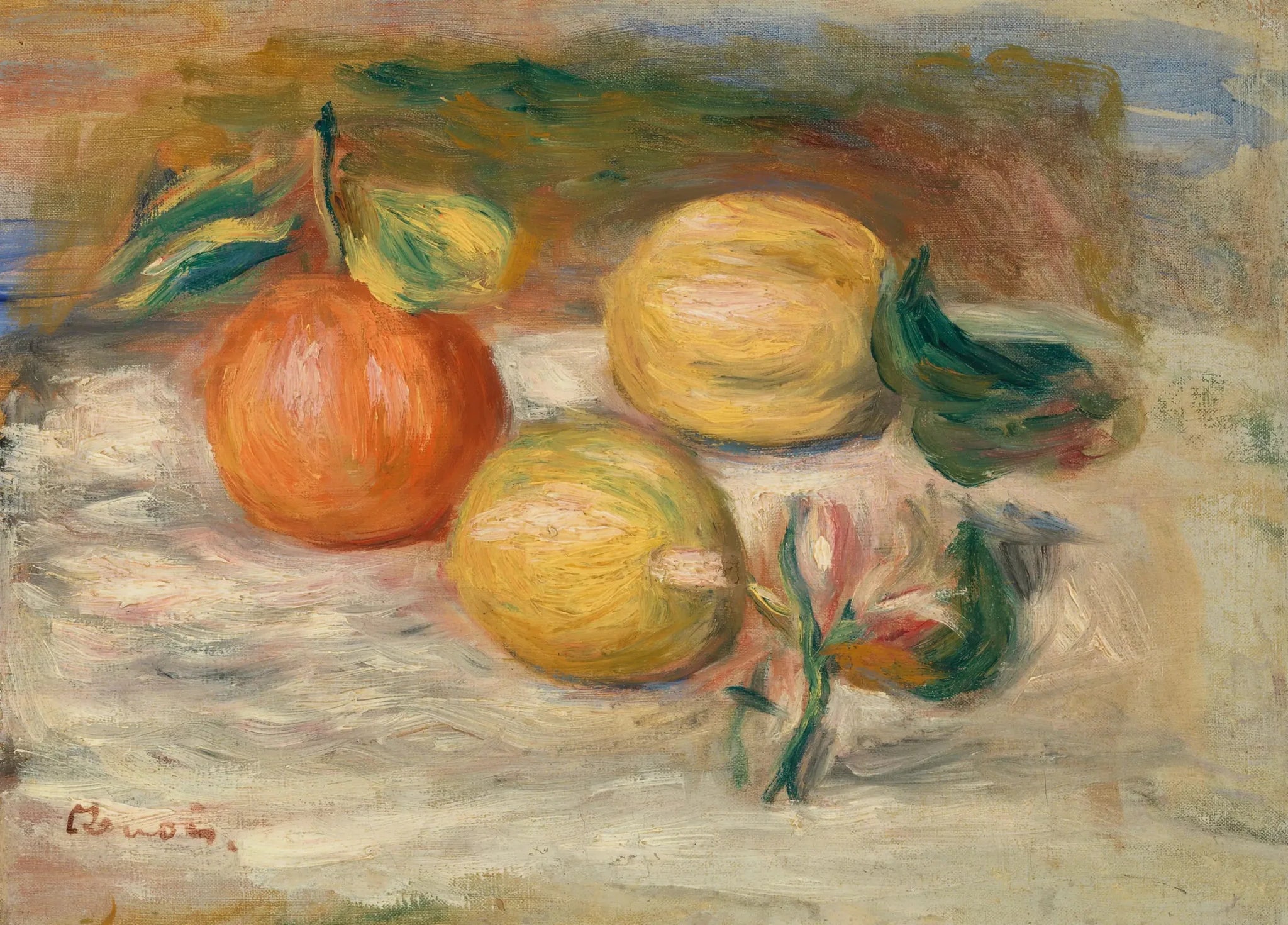 Citrons et Orange (Citrons et orange) - Pierre-Auguste Renoir image 1 tableau peint à l’huile sur toile