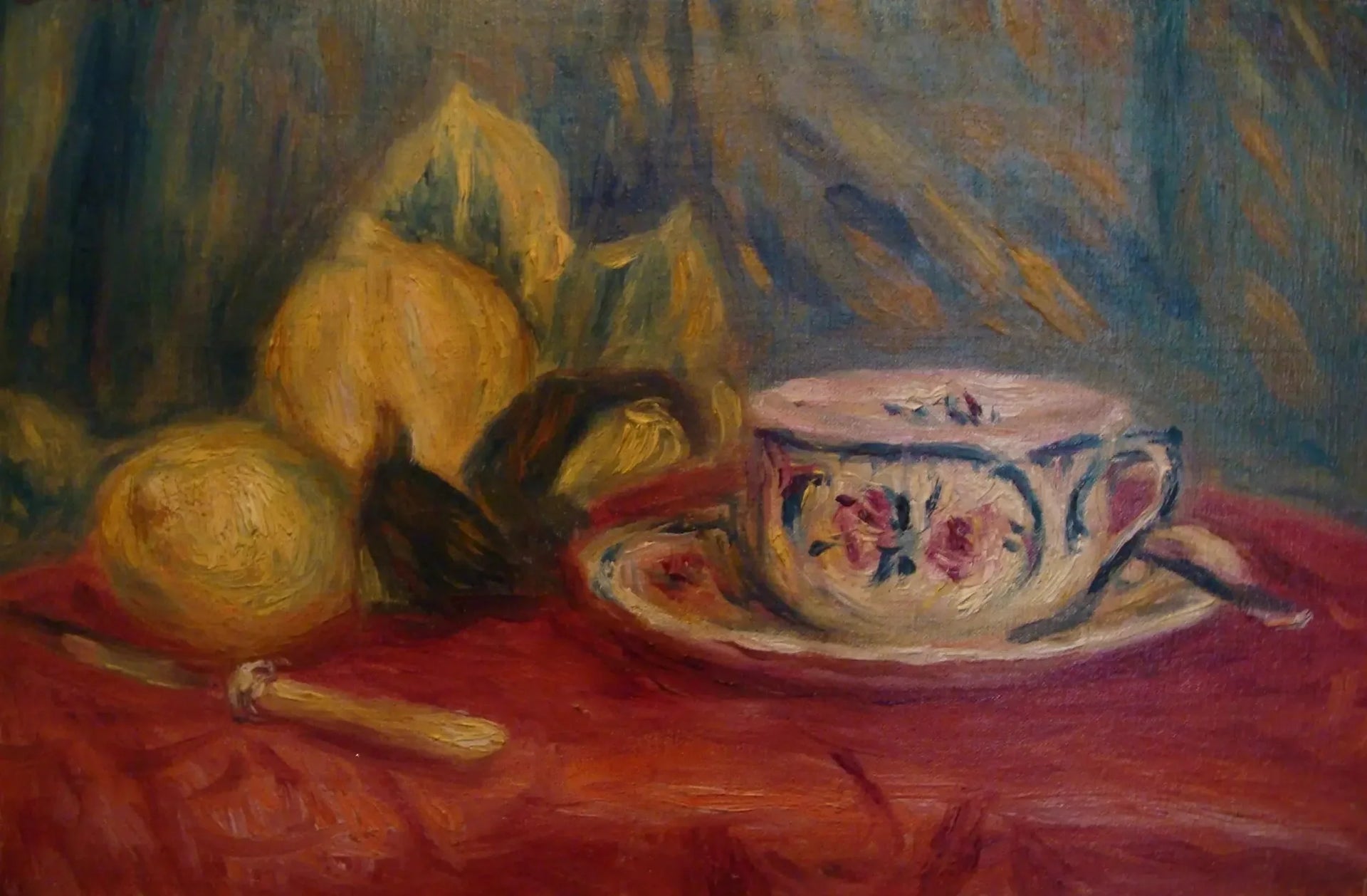 Citrons et Tasse de Thé, Cagnes - Pierre-Auguste Renoir image 1 tableau peint à l’huile sur toile
