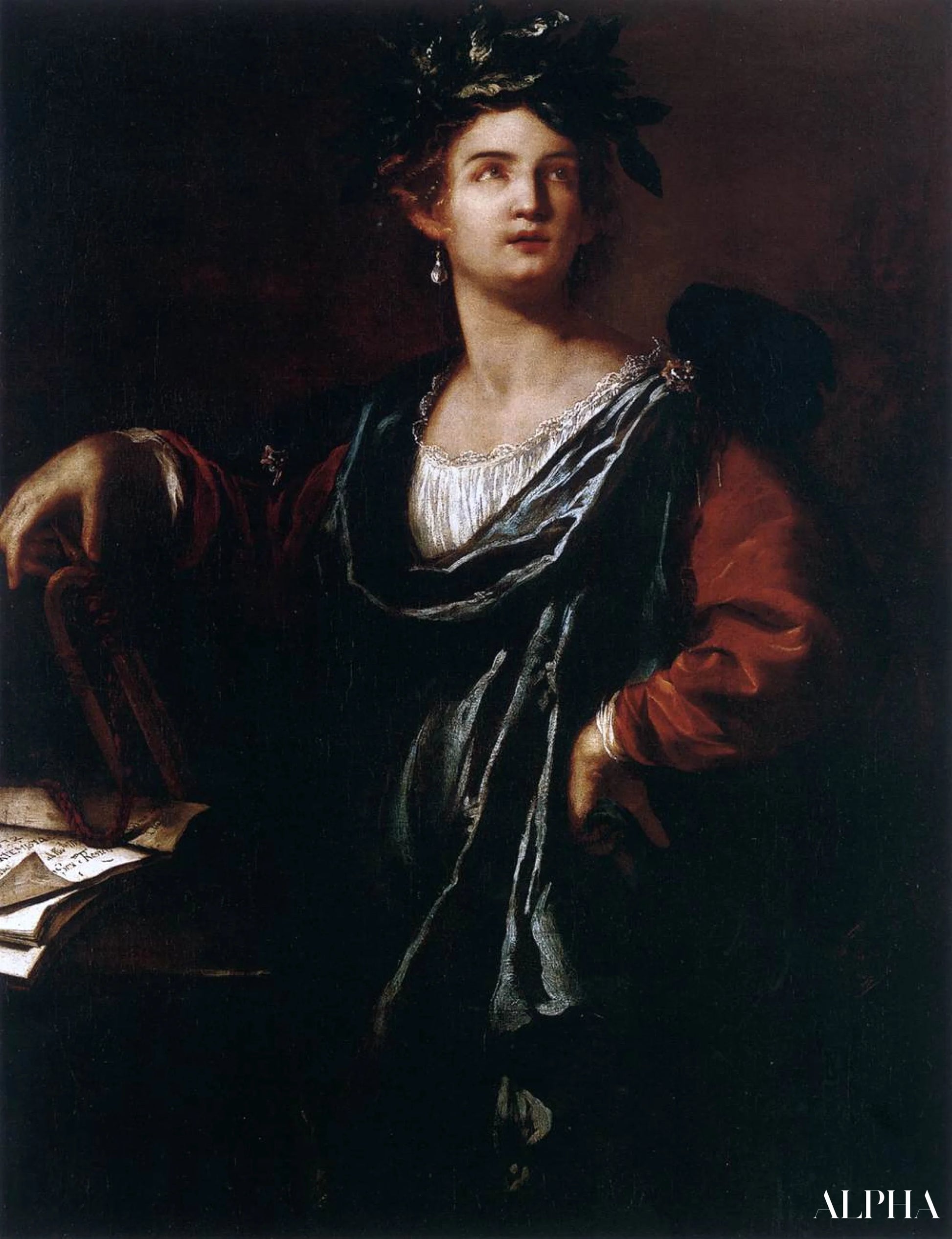 Reproduction du tableau « Clio, la muse de l'histoire - Artemisia Gentileschi » par Alpha Reproduction en peinture à l’huile