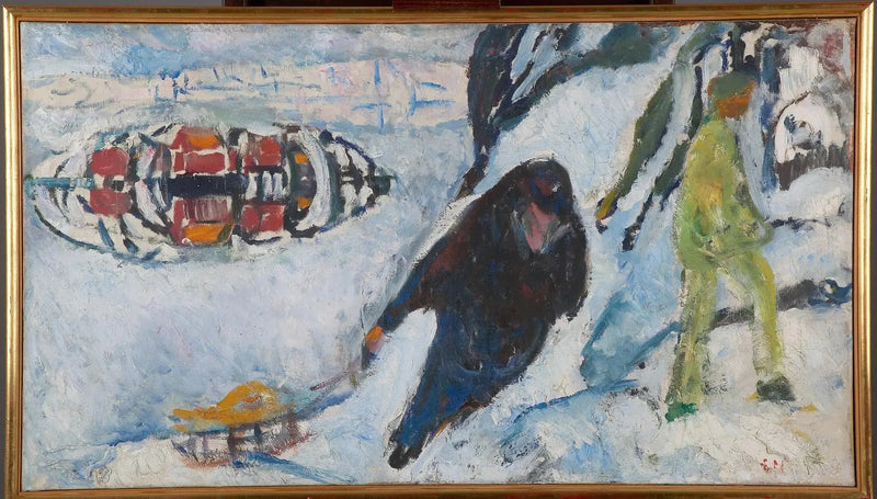 Холм с санями - Эдвард Мунк