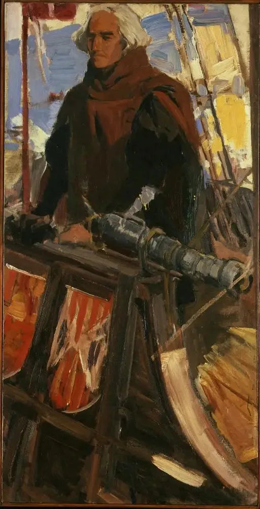Colomb quittant Palos (Au Gunwhale, avec Falconet) - Joaquín Sorolla image 1 copie de tableau peinte à la main