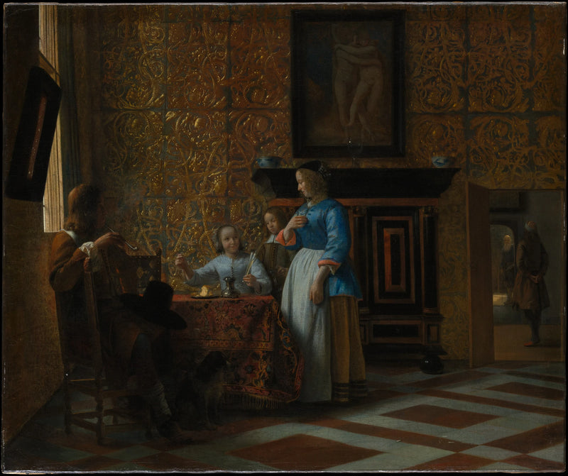 Compagnie joyeuse dans un intérieur - Pieter de Hooch