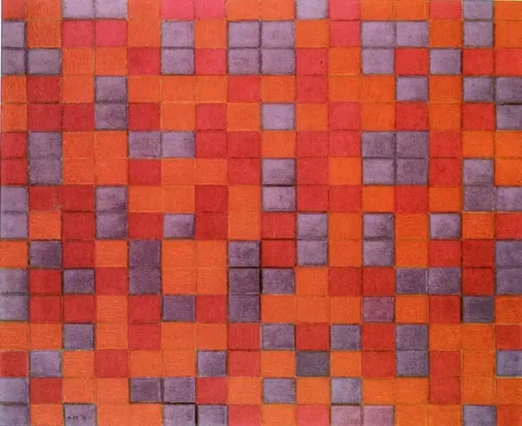 Композиция Шахматная, Темные цвета - Пит Мондриан