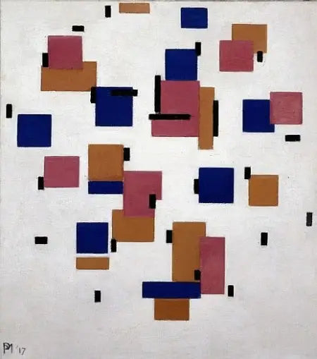 Reproduction du tableau « Composition en couleur B - Piet Mondrian » par Alpha Reproduction en peinture à l’huile