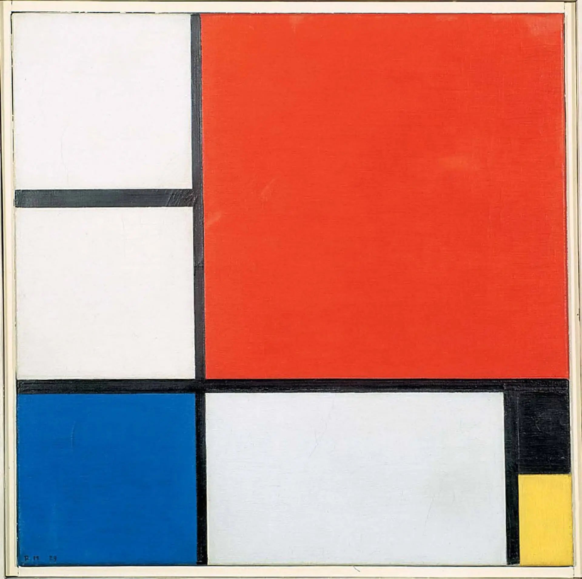 Reproduction du tableau « Composition II - Piet Mondrian » par Alpha Reproduction en peinture à l’huile